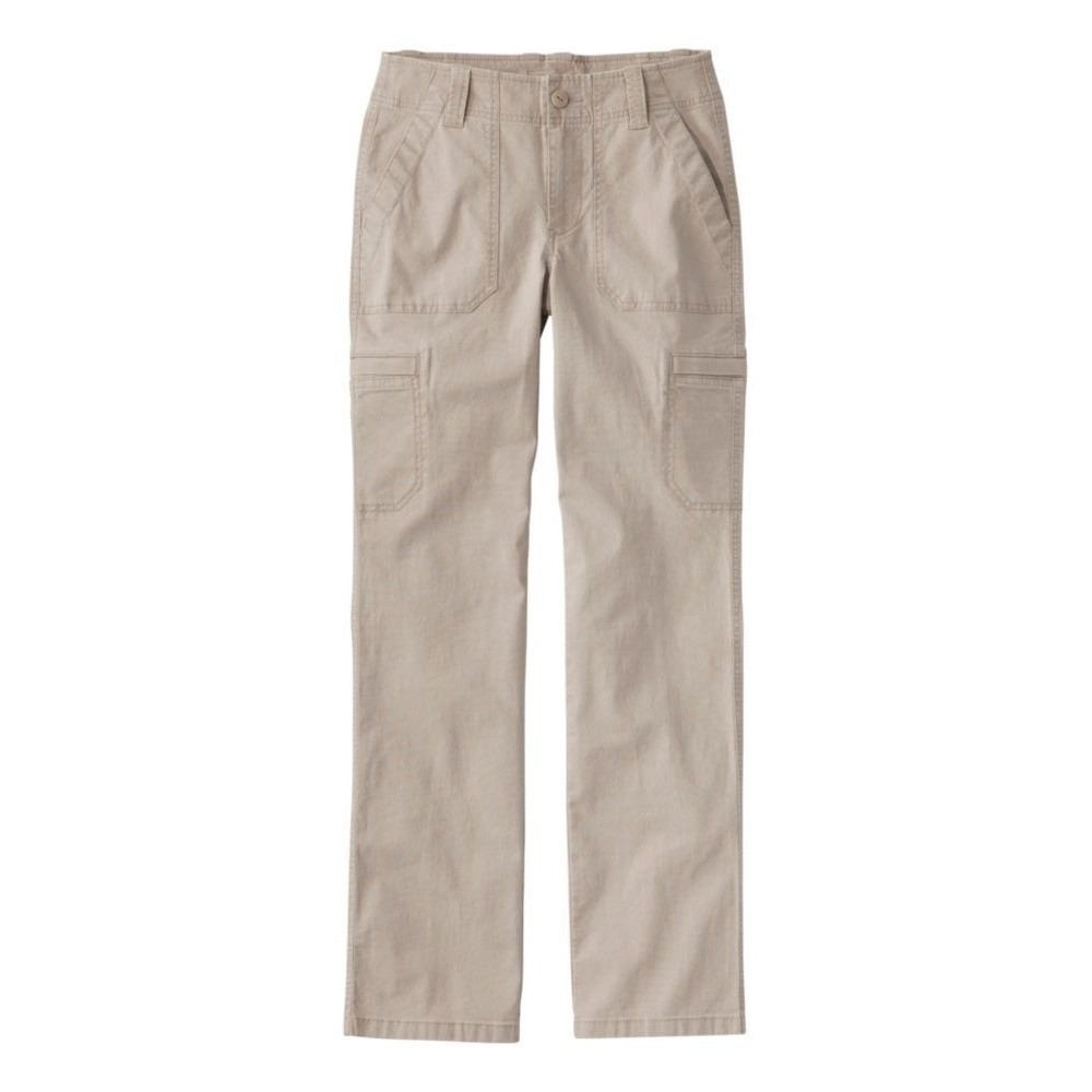LL Bean 207 Vintage Cotton Canvas Pant MidRise Straight Leg Cargo River Rock NWT